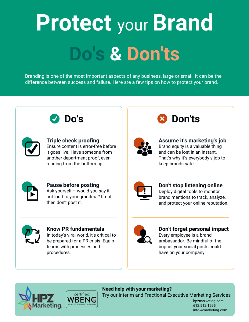 Brand dos and don'ts, tips to protect your brand